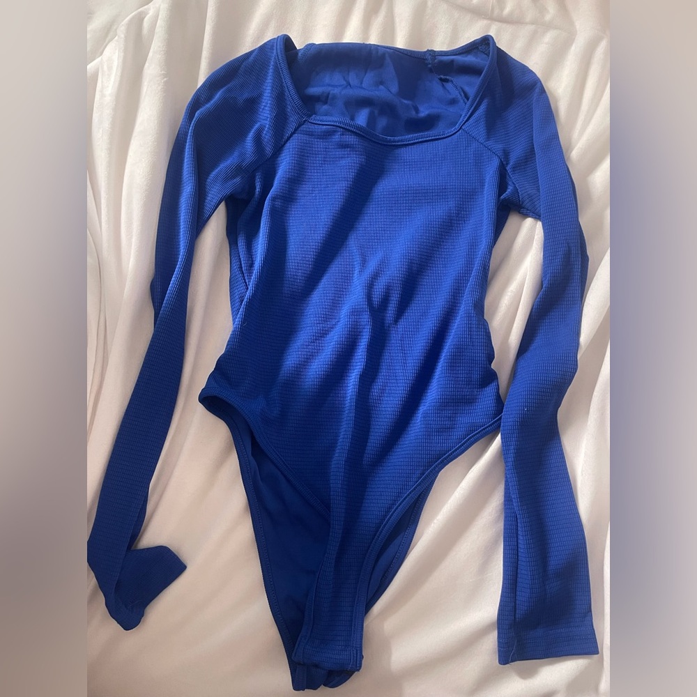 Blue Long Sleeve Bodysuit